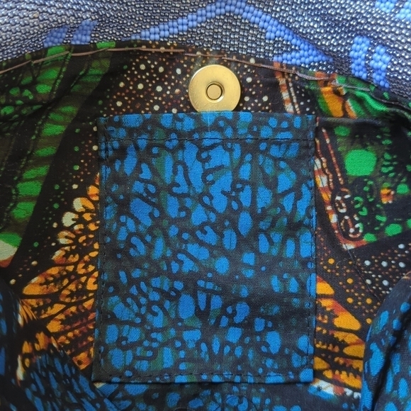 Dainty Aztec Beaded Flap Closure Metal Chain Mini Crossbody Bag Gray Periwinkle - Picture 8 of 11